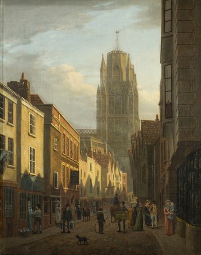Redcliffe Street, Bristol, n. 1821 (öljy kankaalle) tekijältä James Johnson