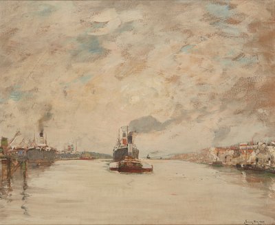 Westering Sun, River Clyde (öljyä aluksella) tekijältä James Kay