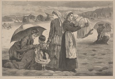 Rannalla Long Branchissa - Lasten tunti, 1874 tekijältä James L. Langridge