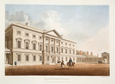 Leinster House, Dublin, 1792 (käsinvärinen kaiverrus) tekijältä James Malton
