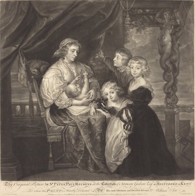 Gerbier-perhe tekijältä James McArdell after Sir Peter Paul Rubens