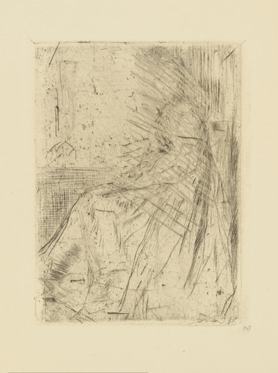 [76] Vaikutukset peruutetuilta levyiltä, Whistler - Maude, Seated. tekijältä James Abbott McNeill Whistler