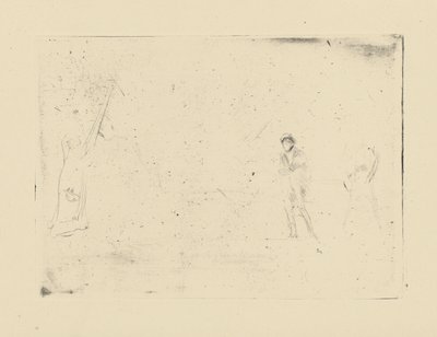[76] Jäljennöksiä Whistlerin peruutetuista levyistä - [Kaksi hahmoa]. tekijältä James Abbott McNeill Whistler
