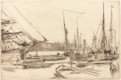 Luonnos Billingsgatesta tekijältä James Abbott McNeill Whistler
