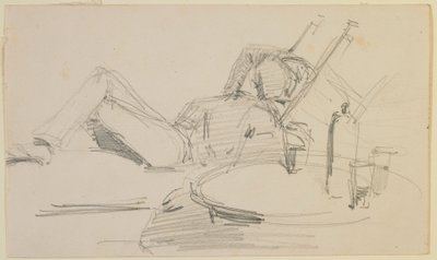 Mies makaamassa sängyllä tekijältä James Abbott McNeill Whistler