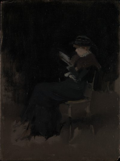 Sommitelma mustassa: Lukeva tyttö tekijältä James McNeill Whistler