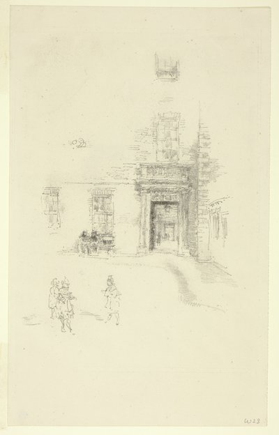 Courtyard, Chelsea Hospital tekijältä James Abbott McNeill Whistler