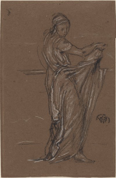Draped naisellinen figuuri tekijältä James Abbott McNeill Whistler