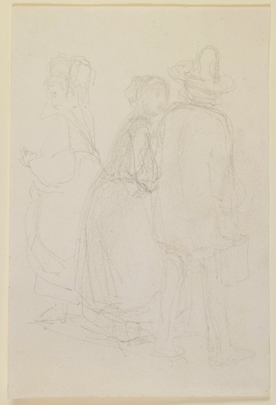 Kolmen seisovan hahmon ryhmä tekijältä James Abbott McNeill Whistler