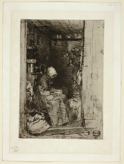 La Vieille aux Loques (Vanha nainen rievuilla) tekijältä James Abbott McNeill Whistler
