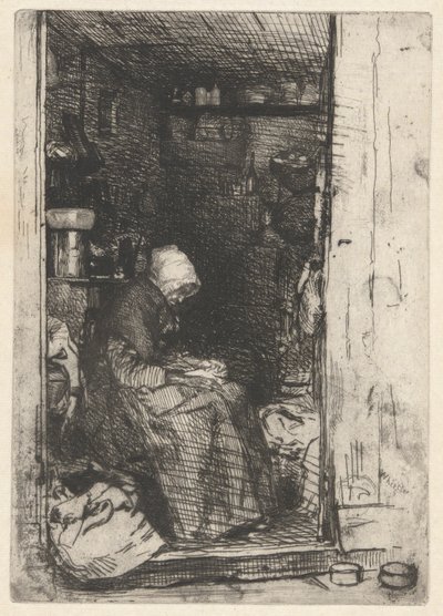 La Vielle aux Loques, ranskalaisesta setistä (Douze Eaux-Fortes d tekijältä James Abbott McNeill Whistler