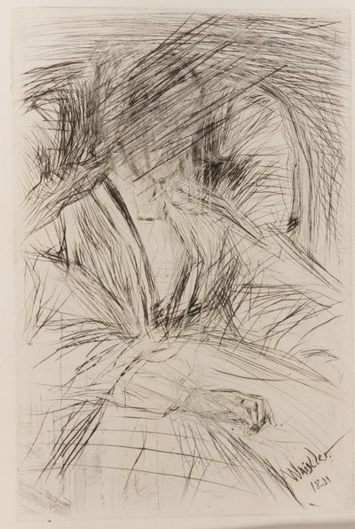 Nainen nojatuolissa tekijältä James Abbott McNeill Whistler