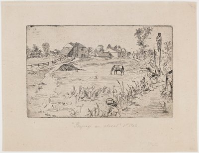 Maisema hevosten kanssa tekijältä James Abbott McNeill Whistler
