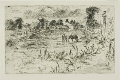 Maisema hevosten kanssa tekijältä James Abbott McNeill Whistler