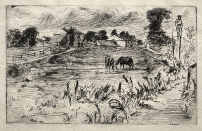 Maisema, jossa on hevonen tekijältä James McNeill Whistler