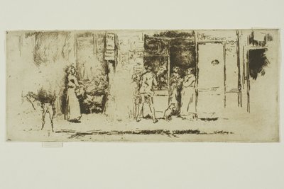 Sanomalehtikioski, Rue de Seine tekijältä James Abbott McNeill Whistler