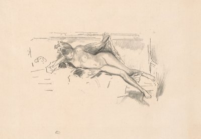 Alaston malli, makuuasentoon tekijältä James Abbott McNeill Whistler