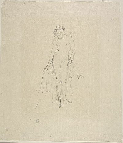 Model nu, Standingfinnish tekijältä James Abbott McNeill Whistler