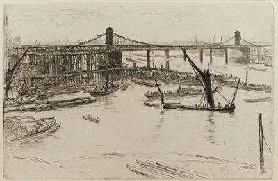 Vanha Hungerford Bridge tekijältä James Abbott McNeill Whistler