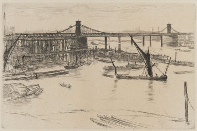 Vanha Hungerford Bridge tekijältä James Abbott McNeill Whistler