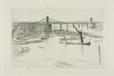 Vanha Hungerford Bridge tekijältä James Abbott McNeill Whistler