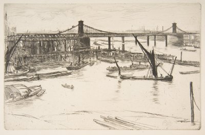 Vanha Hungerford Bridge tekijältä James McNeill Whistler