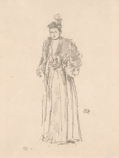 Muotokuvatutkimus: neiti Charlotte R. Williams tekijältä James Abbott McNeill Whistler