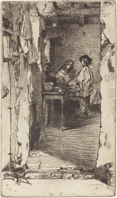 Rag Pickers, Mouffetard District, Pariisi tekijältä James Abbott McNeill Whistler