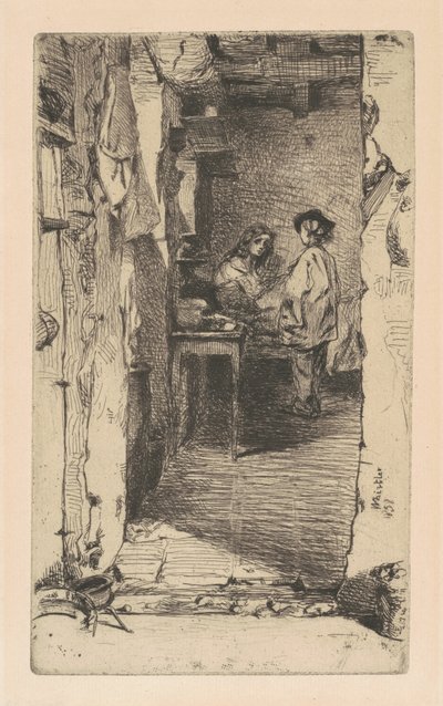 Rag Pickers, Mouffetard District, Pariisi tekijältä James Abbott McNeill Whistler