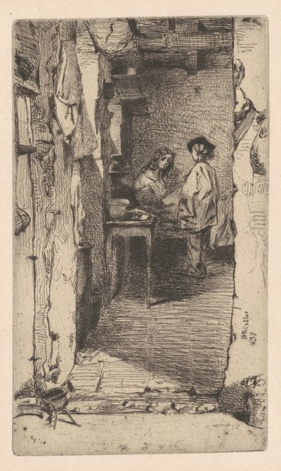 Rag Pickers, Mouffetard District, Pariisi tekijältä James Abbott McNeill Whistler