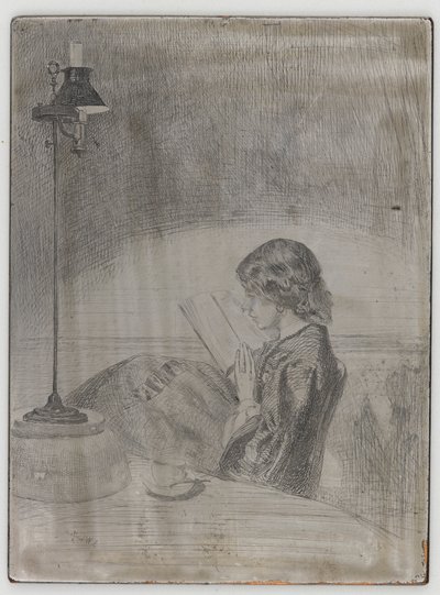Lukeminen lampun valossa tekijältä James Abbott McNeill Whistler