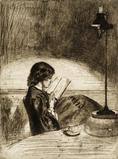 Lukeminen lampun valossa tekijältä James McNeill Whistler