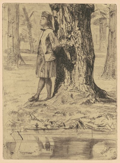 Seymour seisoo puun alla tekijältä James McNeill Whistler