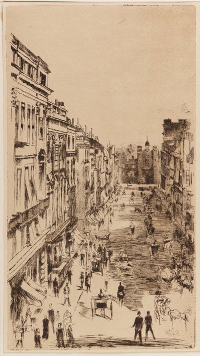 St. James Street; litografinen jäljennös etsauksen "St. James