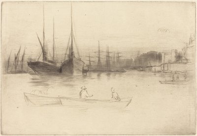 Höyrylaivoja Towerin edustalla tekijältä James McNeill Whistler