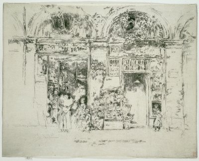 Auringonkukat, St Germain Market, Pariisi tekijältä James Abbott McNeill Whistler