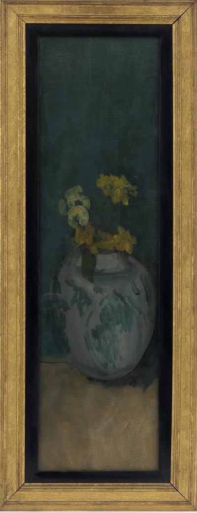 Sininen tyttö (fragmentti): keltainen ja sininen tekijältä James Abbott McNeill Whistler