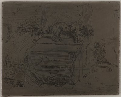 Koira kennelissä tekijältä James Abbott McNeill Whistler