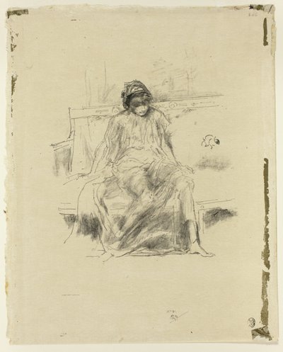 Pehmustettu hahmo, istuu tekijältä James Abbott McNeill Whistler