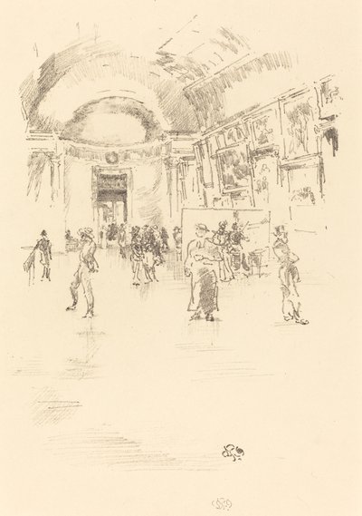 Long Gallery, Louvre tekijältä James Abbott McNeill Whistler