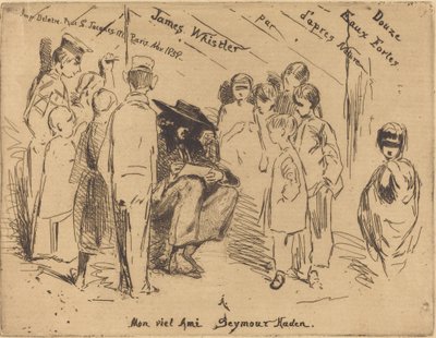 "Kaksitoista etsausta luonnosta" otsikkosivu tekijältä James Abbott McNeill Whistler