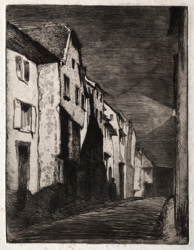 Kaksitoista kaiverrusta luonnosta:  Savernen katu tekijältä James McNeill Whistler