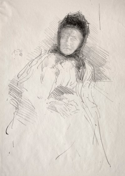 Keskeneräinen luonnos Lady Hadenista tekijältä James McNeill Whistler