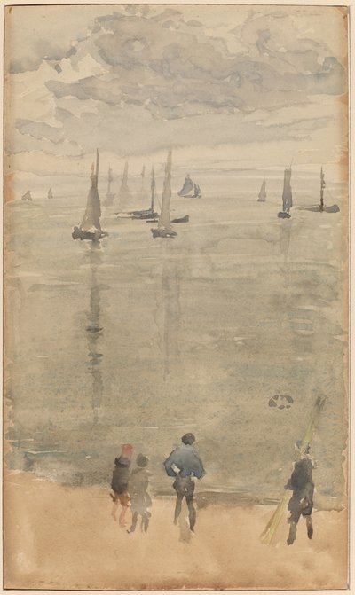 Violetti [Huomio?]...Kalastusveneiden paluu tekijältä James Abbott McNeill Whistler