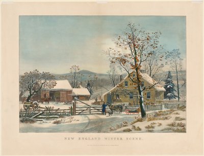 New England Winter Scene, 1861. tekijältä James Merritt Ives