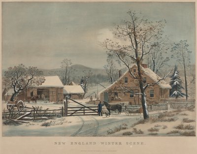 New England Winter Scene, 1861. tekijältä James Merritt Ives