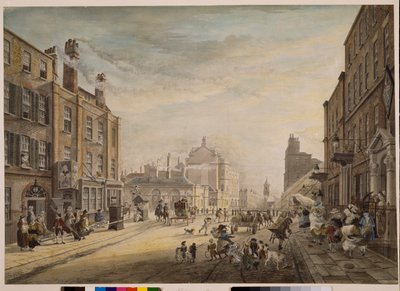 Näkymä Hanover Squarea kohti Näytössä Holles Street, Lontoo, 1773-1791 tekijältä James Miller