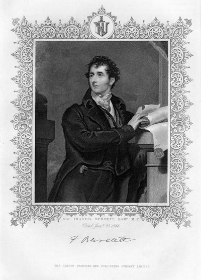 Sir Francis Burdett 1770-1844, englantilainen uudistuspoliitikko, 1800-luku. tekijältä James Morrison