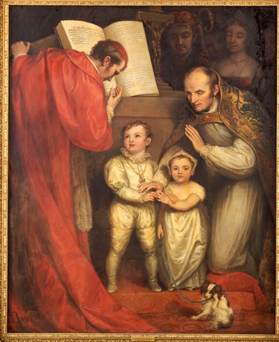 Yorkin herttuan Richard of Shrewsburyn avioliitto lady Anne Mowbrayn kanssa, 1820 tekijältä James Northcote