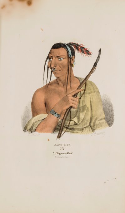 JACK-O-PA tai Kuusi; Chippeway Chief, Aboriginaalien salkusta. tekijältä James Otto Lewis